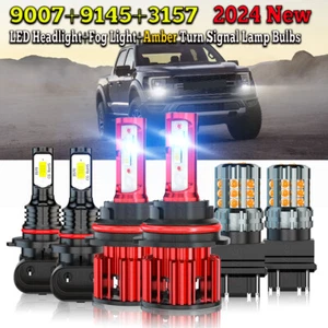 For Ford F250 F350 Super Duty 2001-2004 LED Headlight+Turn signal+Fog Light Bulb - Picture 1 of 24