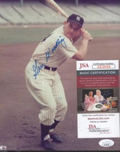 GENE WOODLING NY YANKEES SIGNED AUTOGRAPHED 8X10 PHOTO JSA AK20168 - Picture 1 of 1