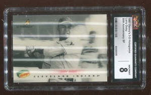1997 Pinnacle Denny's 3D Holographic Larry Doby #1 Graded 8 Near Mint by CGC 1/1 - Picture 1 of 2