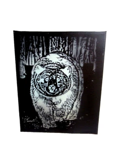 black white bear painting on 8x10 canvas - Picture 1 of 3