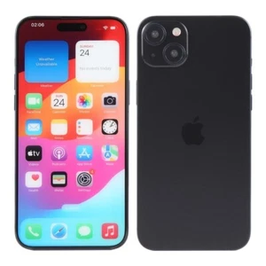 Atrapa Wyświetlacz Kolor Fałszywy 1:1 Zabawka niedziałająca do telefonu 15 + Plus Czarny smartfon - Zdjęcie 1 z 2