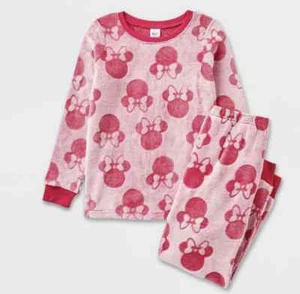 Girls' Disney Minnie Mouse 2pc Pajama Set - Pink M 8 - Picture 1 of 1