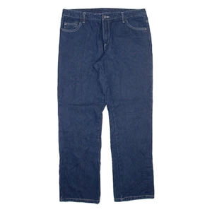 Ropa de trabajo forrada con manta DICKIES para mujer pantalones de mezclilla azules relajados rectos W35 L31 - Imagen 1 de 6