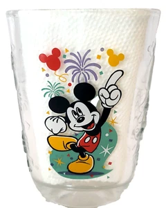 2000 Disney McDonalds Glass Mickey Mouse World Celebration Juice France Drinking - Picture 1 of 5