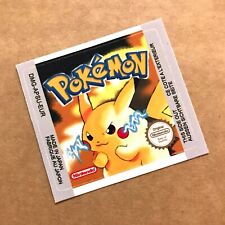 Pokemon Yellow EUR Replacement Label / Sticker for Game Boy