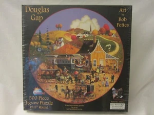 Douglas Gap Sunsout 500-teiliges Puzzle rund Kunst von Bob Petted versiegelt neu - Bild 1 von 2
