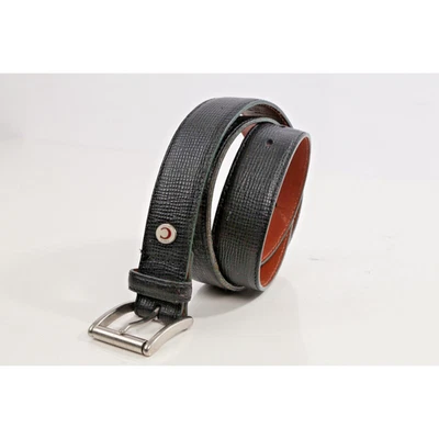 Cinturón COACH Cuero Guijarro Negro Hebilla Plateado Talla 32/80 Foto 1 de 4