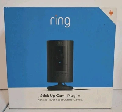 NIB Ring - Stick Up Indoor/Outdoor 1080p Wi-Fi Wired Security Camera - Black  - Image 1 of 2