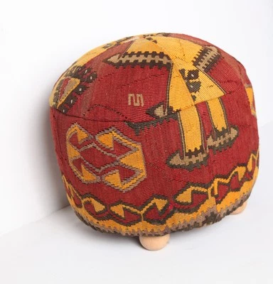 Boheman Kilim Upholstered Accent FoodStool – Decoratve Home Decor, Free shipping - Image 1 of 4