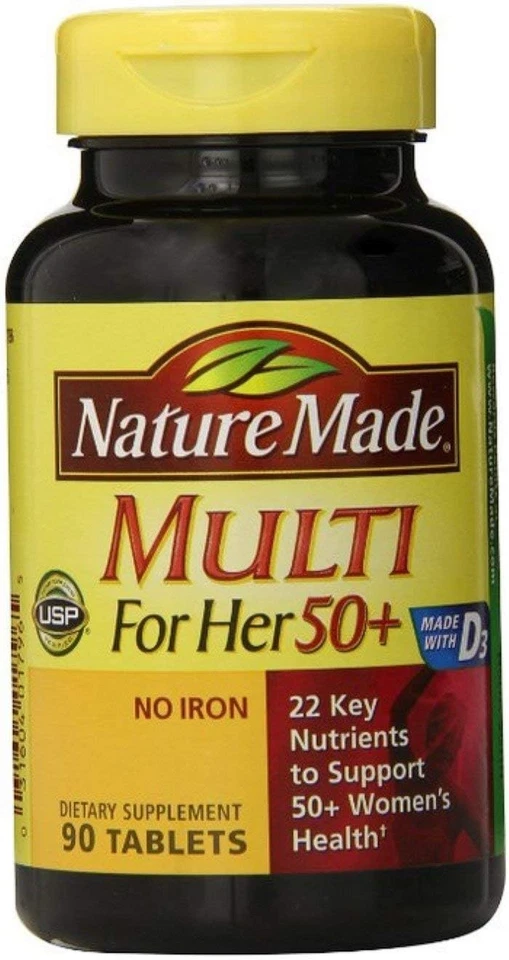 Nature Made Multi for Her 50+ Vitamin/Mineral Tablets 90 90 Count (Pack of 5)  - Image 1 of 1