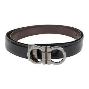 Salvatore Ferragamo Double Gancini reversible belt Leather Metal unisex - Picture 1 of 13