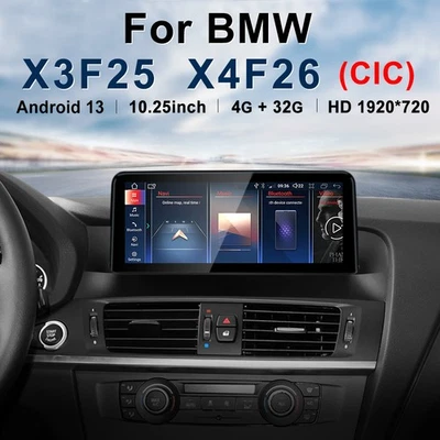 10.25" Android CarPlay Autoradio Stereo 4G GPS für BMW X3 F25 X4 F26 2011-2013 - Bild 1 von 4
