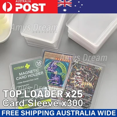 25x Toploader 35PT + 300x Penny Sleeves Top Loader Card Protector Ultra Pokemon - image 1 of 4