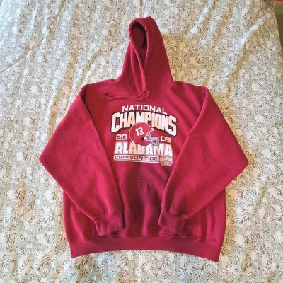 Alabama Crimson Tide Football 2009 NCAA National Champions 2XL Hoodie 54" Chest - Image 1 of 4
