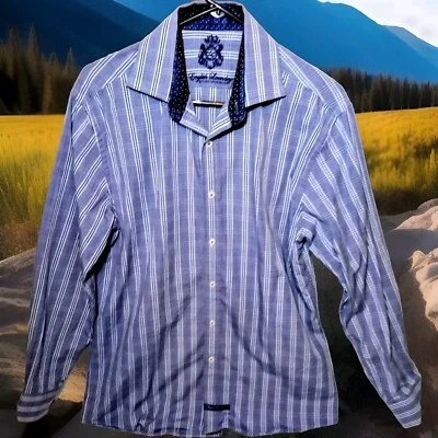 CAMISA HOMBRE "LAVANDERÍA INGLESA" MANGA LARGA 16 34/35 BLANCO AZUL ROJO RAYAS  Foto 1 de 4
