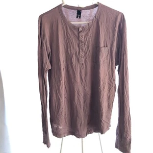 ALTERNATIVE APPAREL VINTAGE SOFT 100% COTTON HENLEY T-SHIRT LAVENDER SIZE L NWOT - Picture 1 of 10