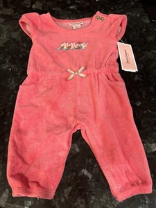 Juicy Couture Baby Girl Pink Terry Romper Size 3-6M NWT $50 - Picture 1 of 8