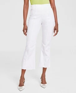 I.n.c. Concepts Women's High-Rise Pull-on Flared Crop Jeans, Bright White Sz 6 - Picture 1 of 6