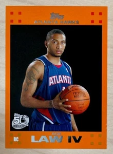 ACIE LAW IV RC - 2007-08 Topps ROOKIE SET ORANGE #11 - ATLANTA HAWKS - Picture 1 of 2