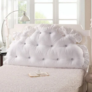 WOWMAX Huge Soft Headboard Support Reading Head Pillow for King Queen Bed Home Footboad