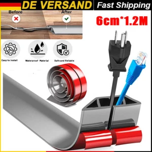 1.2M Kabelkanal Fussboden Boden Wand Selbstklebend Kabelbrücke Kabelführung DE - Bild 1 von 16