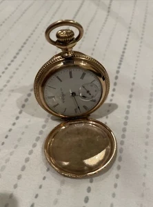 Elgin 943360 Pocket Watch Crescent 20 Years Pat-CWC .co Planet Trade Mark - Picture 1 of 18