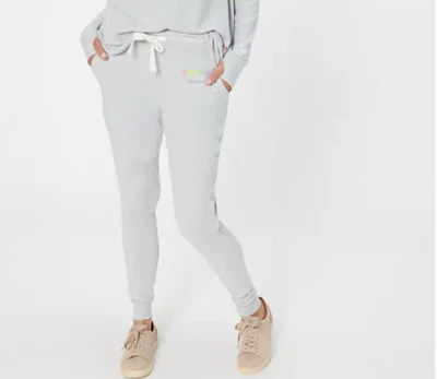 Peace Love World - Pride ComfyKnit Jogger Pants - Ice Blue - Image 1 of 4