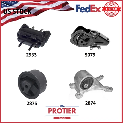 99-05 Pontiac Grand AM/ Oldsmobile Alero 2.4/ 3.4L Motor & Trans. Mount Set 4PCS - Image 1 of 4