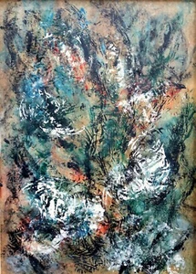 Ruth Horam: Paisaje 1965/Modernismo judío israelí expresionismo abstracto - Imagen 1 de 3