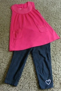 Completo smanicato 2 pezzi marca TOUGHSKIN bambina tg 3T rosa e nero usato in ottime condizioni con capri - Foto 1 di 9