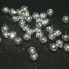 WHOLESALE LOTS 5mm Sterling Silver 925 Diamond / LASER CUT Textured Round BEADS