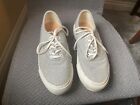 PULL AND BEAR MENS GREY CANVAS BOAT SHOES SIZE 6.5 or EU 40