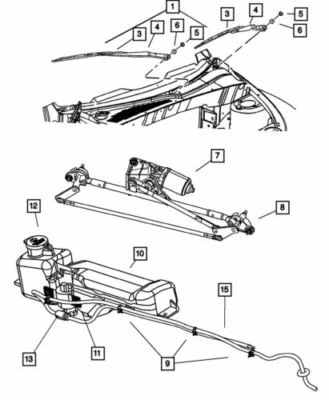 Genuine Mopar 2001-2010 Chrysler PT Cruiser Washer Windshield Pump 5093412AA - Image 1 of 4