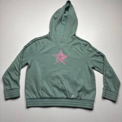 Xersion 连帽衫女式 3XL 22.5 P 套衫绿色粉红色星星快速 Dri 舒适裁剪 — 第 1/4 张图片