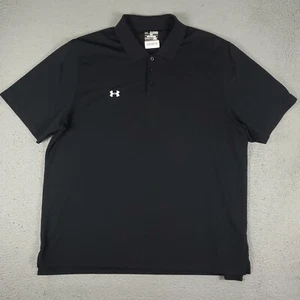 Under Armour Polo Shirt Mens Size 3XL Black Golf Casual Short Sleeve * - Picture 1 of 7