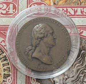 "1789" President George Washington Time Increases His Fame Medal - Picture 1 of 2