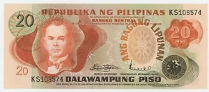 Philippines 20 Piso ND 1978 Pick 162.a UNC Uncirculated Banknote - Picture 1 of 2