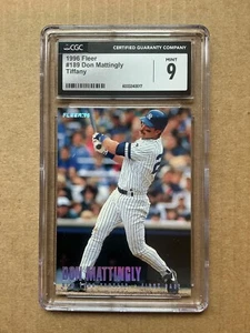 1996 Fleer Tiffany Baseball #189 DON MATTINGLY Just Graded CGC 9 Mint - Picture 1 of 2