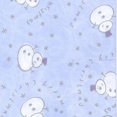 Snowman & Swirls on Light Blue Tissue Paper  # 926 … 10 Lg Sheets - Image 1 of 2
