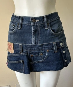 Levi's Double Jeansrock Gr. 10 überarbeitet W30 - Bild 1 von 8