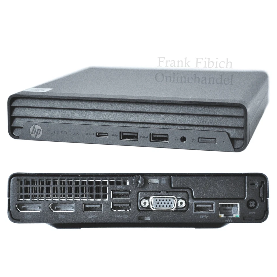 HP EliteDesk 800 G6 Mini PC 35W 256/512GB NVMe SSD i5 i7 i9 16/32/64GB RAM WLAN - Bild 1 von 1