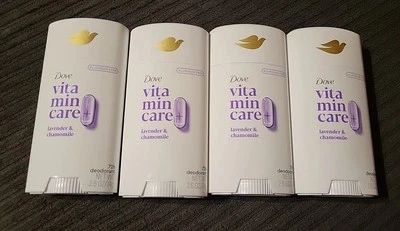 (4) Desodorante Dove Vitamin Care lavanda y manzanilla 72H sin aluminio 2,6 oz Foto 1 de 3