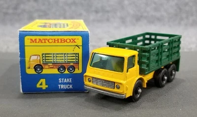 VTG LESNEY MATCHBOX 1-75 SERIES No 4 DODGE STAKE TRUCK W/BOX NICE - Image 1 of 4