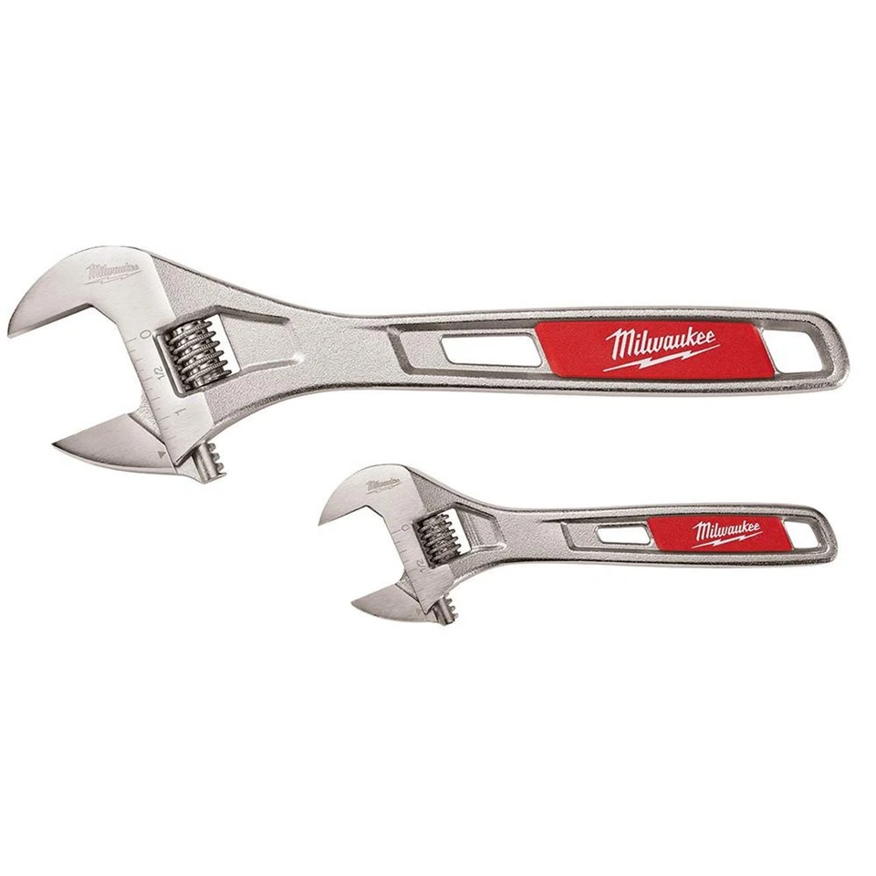 Milwaukee 48-22-7400 2 PC. Adjustable Wrench Set 6 in. & 10 in. - Image 1 of 1
