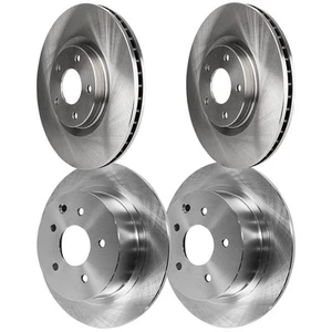 Front and Rear Disc Brake Rotors For 2007-2012 Nissan Sentra Manual Transmission - Picture 1 of 12