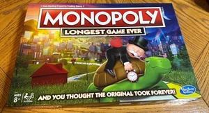 RAR Hasbro Monopoly Longest Game Ever Edition Brettspiel E8915000 100% vollständig - Bild 1 von 14