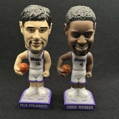 Peja Stojakovic & Chris Webber Kings Mini Bobbleheads by Fotoball 4" Tall NBA - Image 1 of 4