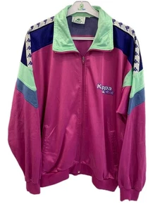 Vtg Kappa Track Jacket 80s 90s Magenta Mint Navy Color Block Men’s XL Styled#104 - Picture 1 of 10