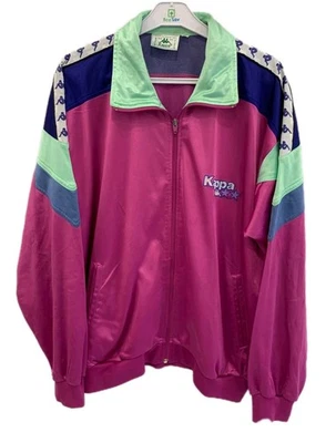 Vtg Kappa Track Jacket 80s 90s Magenta Mint Navy Color Block Men’s XL Styled#104 - Image 1 of 4