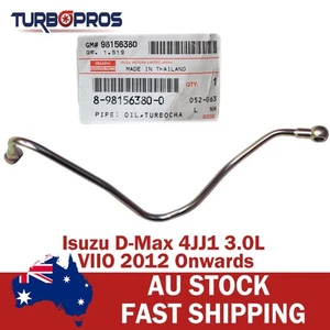 Genuine Turbo Charger Oil Feed Pipe For Isuzu D-Max 4JJ1 3.0L VIIO 2012 Onwards - Picture 1 of 7
